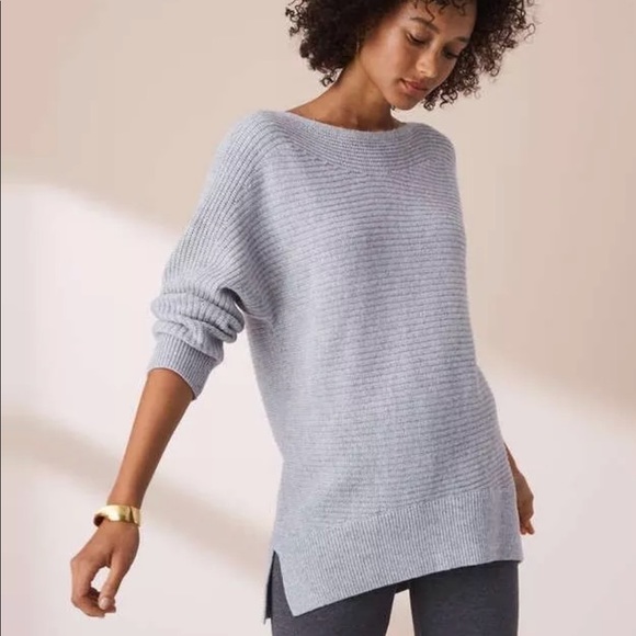Lou Grey Ribbed Sweater Tunic 